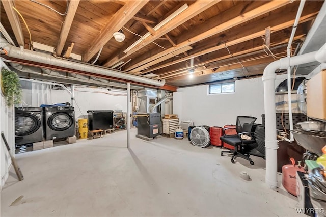 48 Meaford Rd, Cheektowaga, NY 14215 - basement featuring separate washer and dryer and heating unit