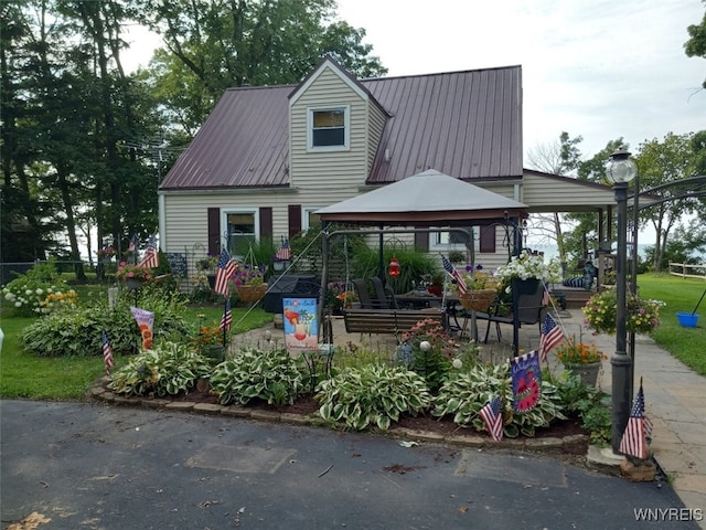 9802 Shorecliff Rd, Evans, NY 14006 - view of front of home with a gazebo and a metal roof