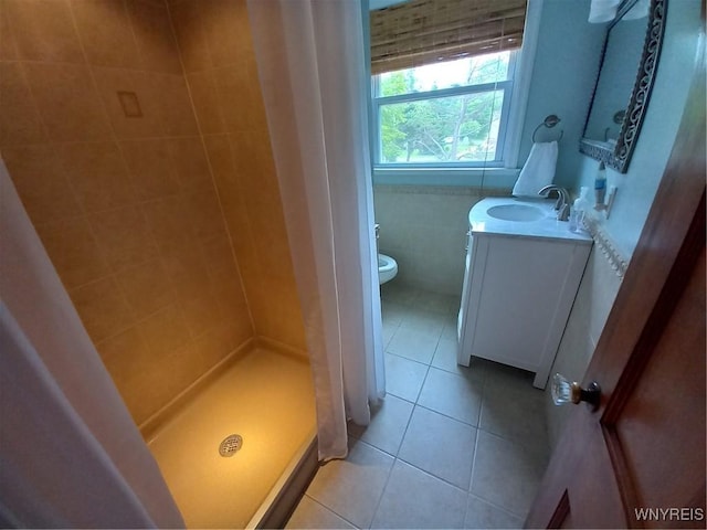 9802 Shorecliff Rd, Evans, NY 14006 - full bath featuring tile patterned flooring, a shower stall, and vanity