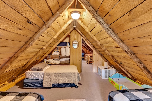 661 Lewis Rd, Meredith, NY 13806 - bedroom featuring wooden ceiling and lofted ceiling