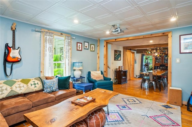 258 E State St, Albion, NY 14411 - living area featuring wood finished floors and an ornate ceiling
