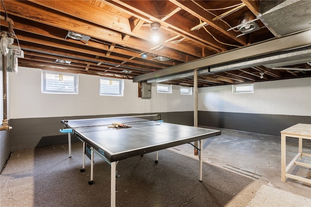 32 Princess Dr, Henrietta, NY 14623 - playroom featuring electric panel and concrete floors