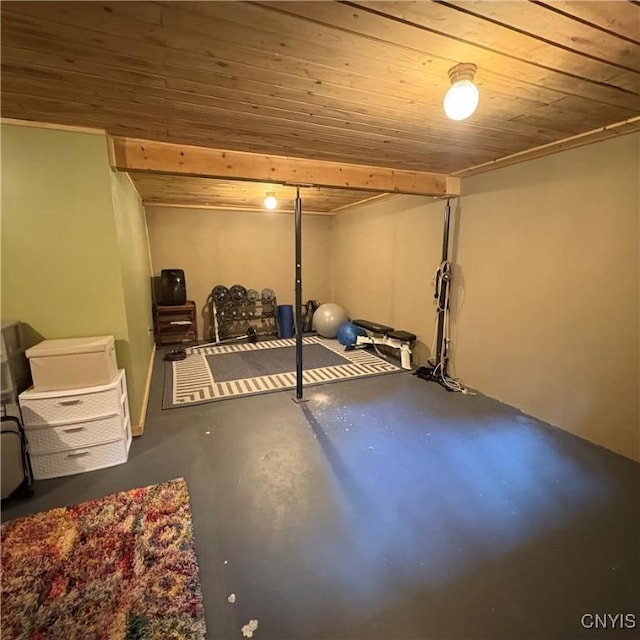 1708 Bonney Rd, Hamilton, NY 13346 - finished basement with wood ceiling