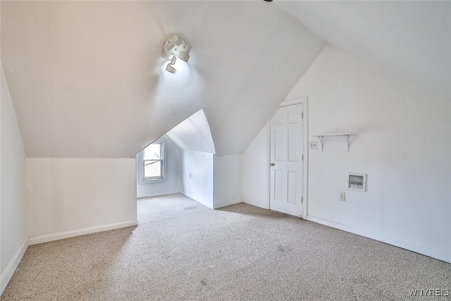 132 Ryan St, Buffalo, NY 14210 - additional living space featuring carpet and vaulted ceiling