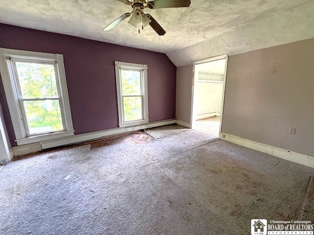 3 Jaekle Ave, Hanover, NY 14136 - spare room with lofted ceiling, a ceiling fan, and carpet floors