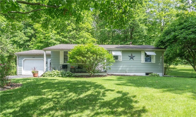 207 County Road 7, Manchester, NY 14432 - view of front of property featuring a garage, a front yard, and driveway