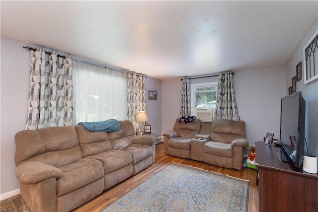 207 County Road 7, Manchester, NY 14432 - living room with wood finished floors and cooling unit