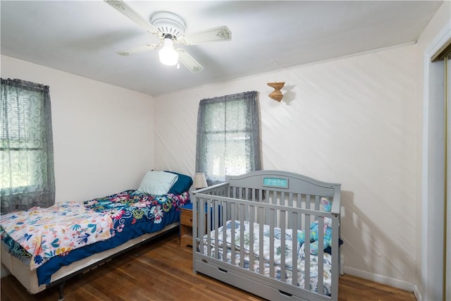 207 County Road 7, Manchester, NY 14432 - bedroom featuring wood finished floors and a ceiling fan
