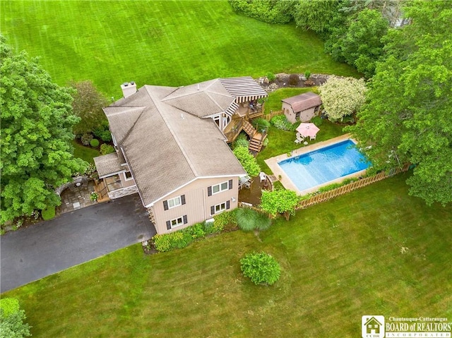 4627 Anderson Dr, Ellery, NY 14712 - aerial view of property and surrounding area featuring a pool area