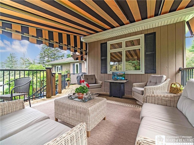 4627 Anderson Dr, Ellery, NY 14712 - deck with an outdoor living space
