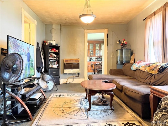 134 Hamburg St, Buffalo, NY 14204 - living room with heating unit and carpet