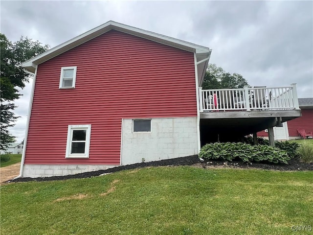 412 County Route 62, Sandy Creek, NY 13142 - view of property exterior featuring a yard and a wooden deck