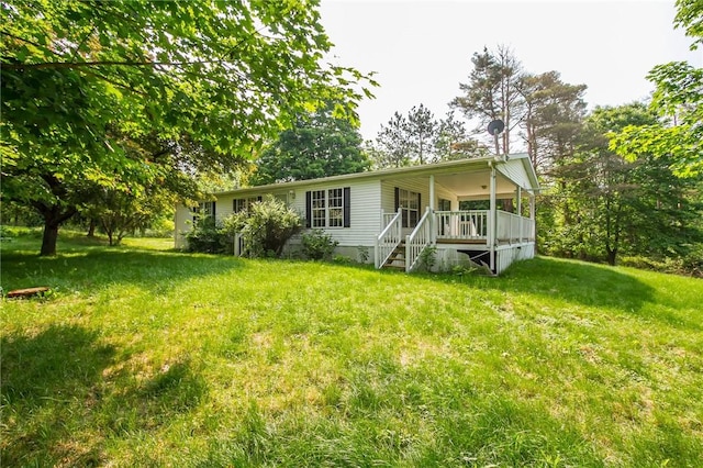 223 N Vine Valley Rd, Middlesex, NY 14544 - view of front of house with a front lawn