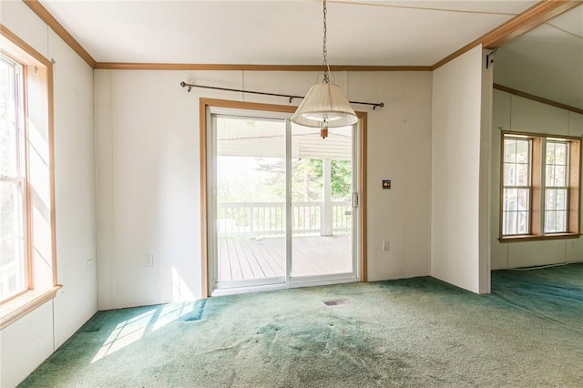 223 N Vine Valley Rd, Middlesex, NY 14544 - carpeted spare room featuring ornamental molding