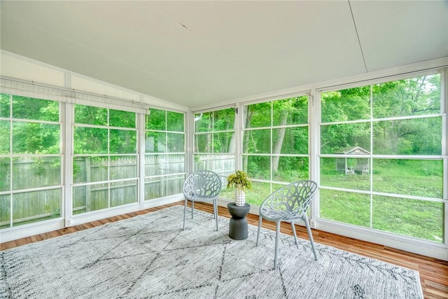 1541 Shoecraft Rd, Penfield, NY 14526 - sunroom featuring vaulted ceiling