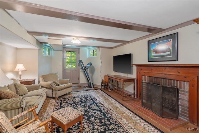 2 Morton Rd, Dewitt, NY 13214 - living room featuring a fireplace