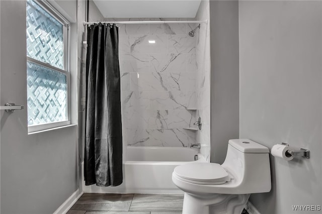 184 14th St, Buffalo, NY 14213 - bathroom with plenty of natural light and shower / bath combo with shower curtain