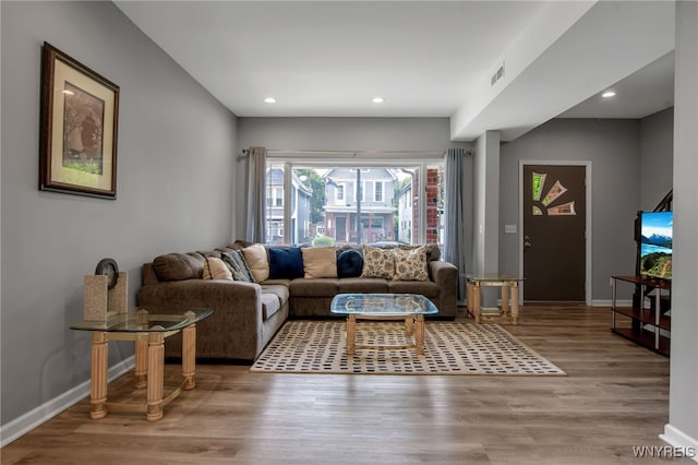 184 14th St, Buffalo, NY 14213 - living area with wood finished floors and recessed lighting