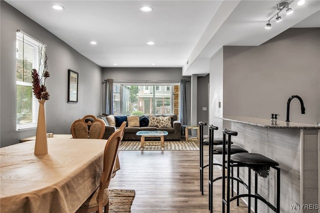184 14th St, Buffalo, NY 14213 - dining room featuring dark wood-style floors and recessed lighting