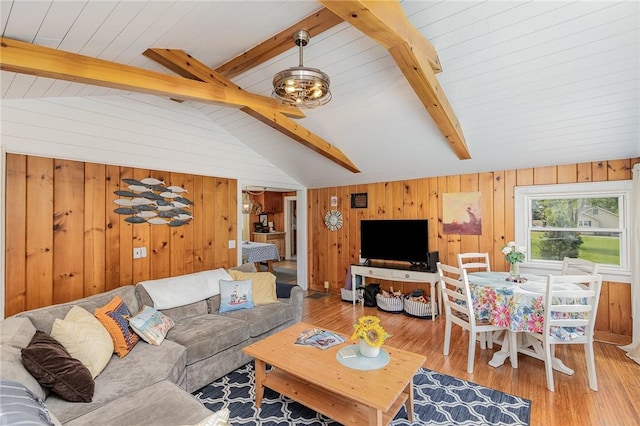 8479 Princeton St, Richmond, NY 14471 - living area featuring wood walls and wood finished floors