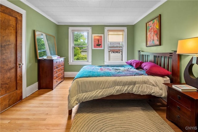 151 Edgehill Rd, Syracuse, NY 13224 - bedroom with light wood-style flooring and crown molding