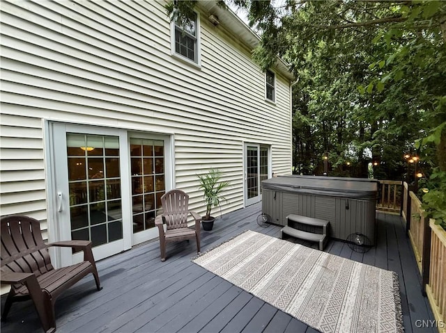 550 Sayles St, Oneida-Inside, NY 13421 - wooden terrace featuring a hot tub