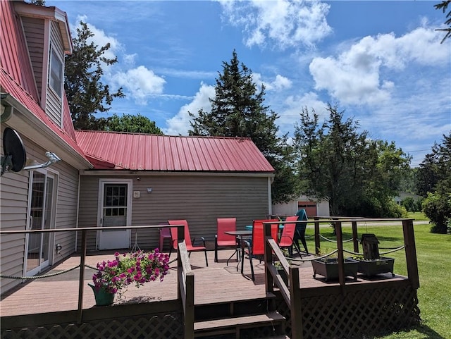 12941 Hillcrest Dr, Carlton, NY 14411 - deck with a yard