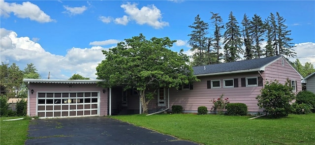 34 Crestview Dr W, Southport, NY 14871 - ranch-style home featuring a garage, asphalt driveway, and a front yard