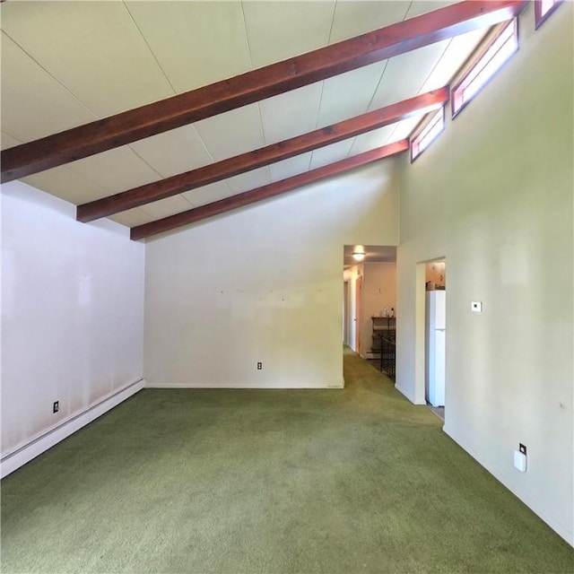 34 Crestview Dr W, Southport, NY 14871 - unfurnished living room with carpet flooring and a baseboard radiator