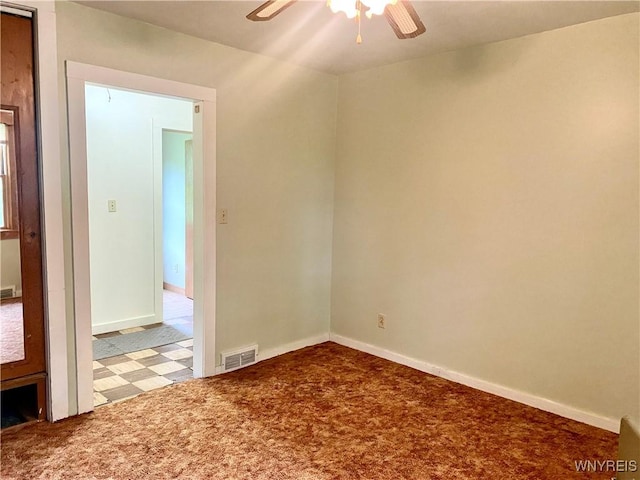 11671 Gowanda State Rd, North Collins, NY 14111 - empty room with ceiling fan and carpet