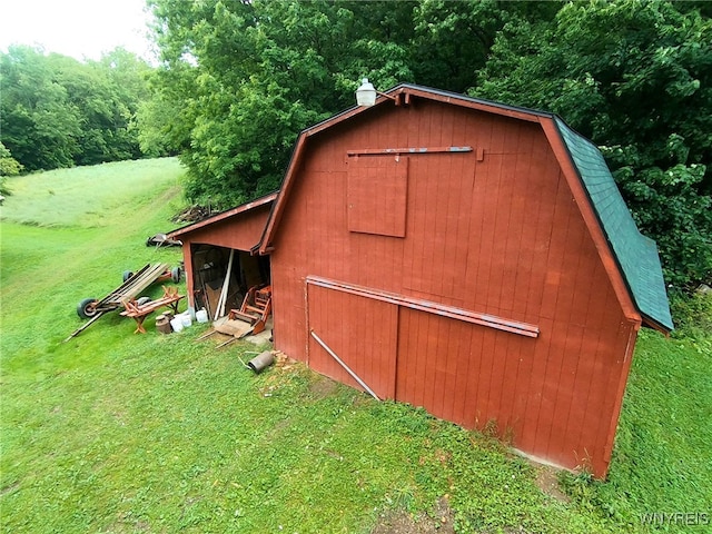 11671 Gowanda State Rd, North Collins, NY 14111 - view of barn featuring a lawn and a view of trees