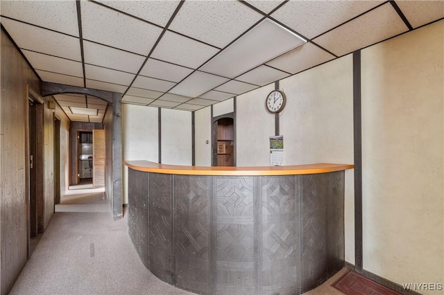 700 Pine Ave, Niagara Falls, NY 14301 - indoor dry bar with carpet floors and a drop ceiling
