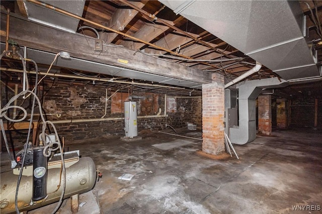 700 Pine Ave, Niagara Falls, NY 14301 - unfinished below grade area with water heater and heating unit