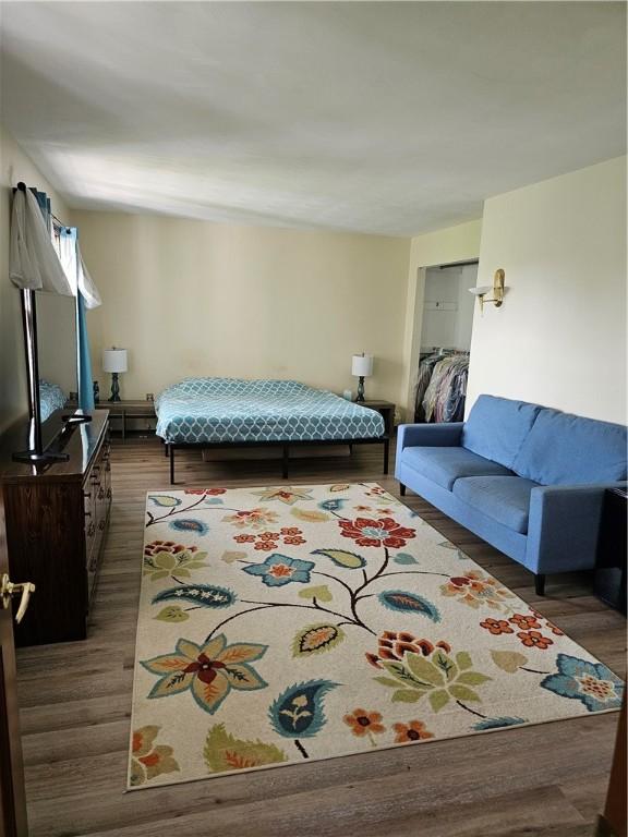 818 Larchmont Cir, Elmira, NY 14905 - bedroom with dark wood-style flooring