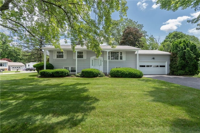 6 Meadowbrook Ter, North Dansville, NY 14437 - split foyer home with driveway, a garage, and a front yard