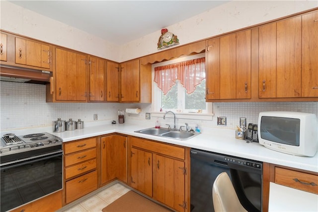 6 Meadowbrook Ter, North Dansville, NY 14437 - kitchen featuring range with electric cooktop, dishwashing machine, under cabinet range hood, light countertops, and backsplash