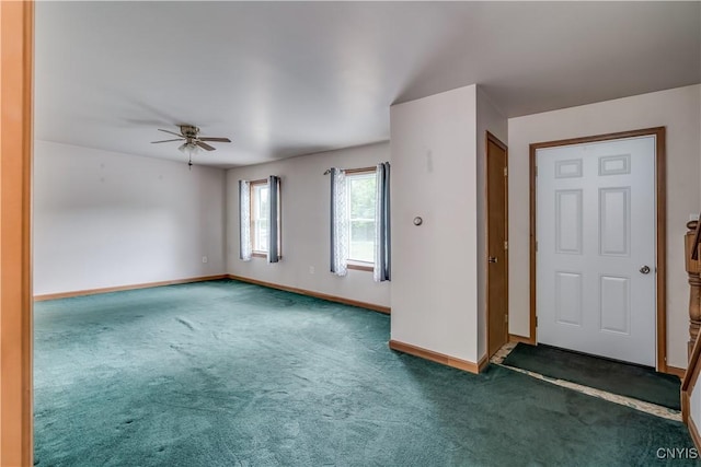 60 Van Buren St, Antwerp, NY 13608 - carpeted spare room featuring ceiling fan and baseboards