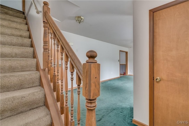 60 Van Buren St, Antwerp, NY 13608 - stairs featuring carpet flooring and baseboards