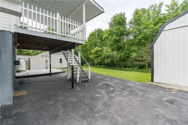 60 Van Buren St, Antwerp, NY 13608 - view of patio with stairs and a wooden deck