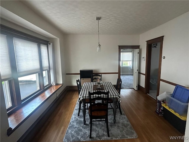 115 N 17th St, Olean-City, NY 14760 - dining space featuring a textured ceiling and wood finished floors
