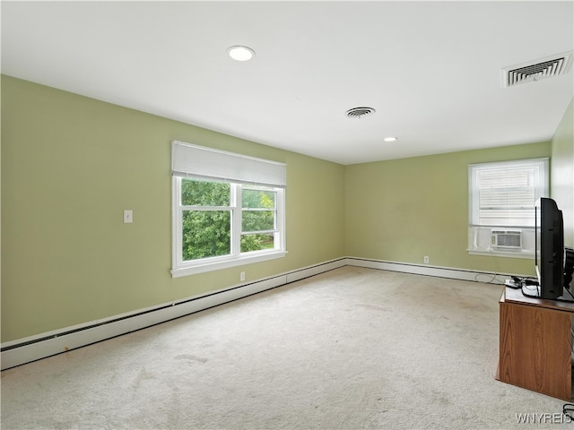 71 Saratoga Rd, Amherst, NY 14226 - unfurnished living room featuring carpet flooring and recessed lighting