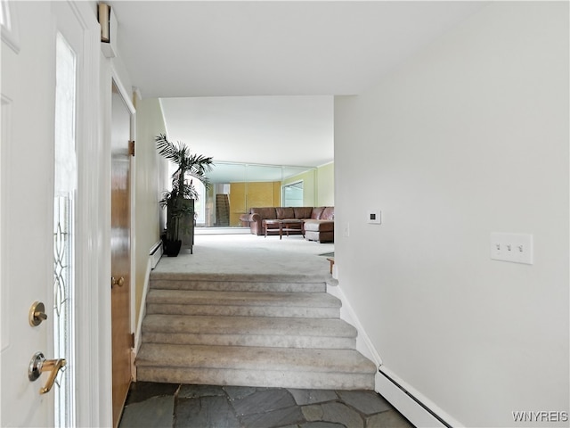 71 Saratoga Rd, Amherst, NY 14226 - staircase with baseboards and carpet