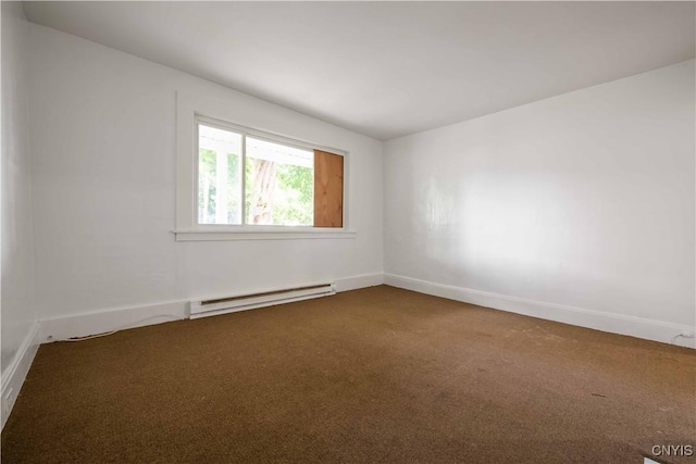 209 Lakeview Ave, Syracuse, NY 13204 - carpeted spare room featuring a baseboard radiator and baseboards