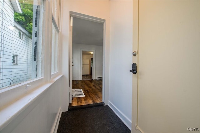 209 Lakeview Ave, Syracuse, NY 13204 - hallway with baseboards and a baseboard radiator