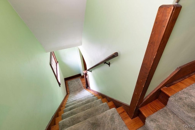 217 Mackay Ave, Camillus, NY 13219 - stairway featuring wood finished floors