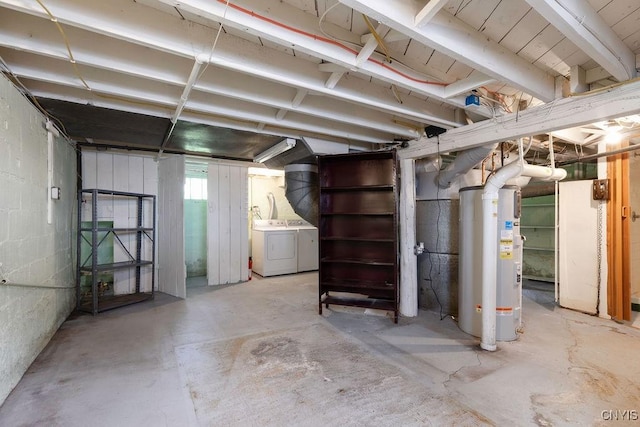 217 Mackay Ave, Camillus, NY 13219 - below grade area with gas water heater and independent washer and dryer
