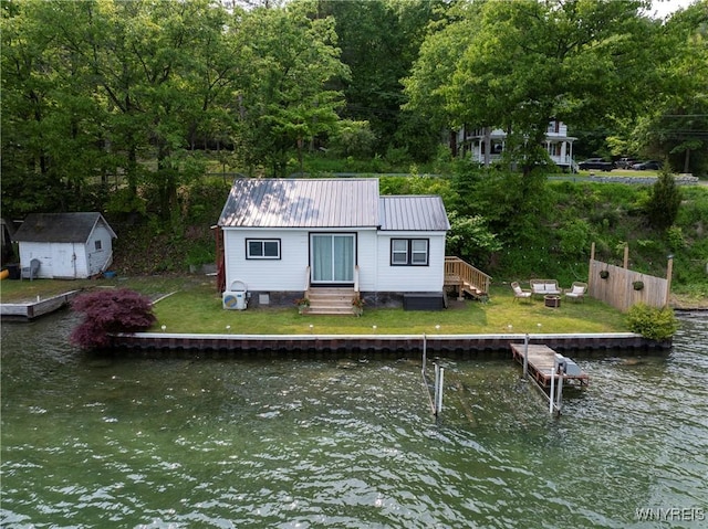 15794 W Lake Rd, Pulteney, NY 14874 - dock featuring a water view and a view of trees