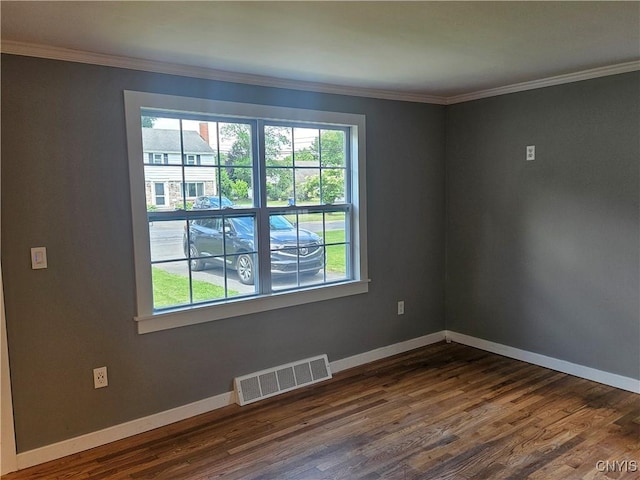 203 Windemere Rd, Geddes, NY 13219 - empty room with plenty of natural light, dark wood-style floors, and ornamental molding