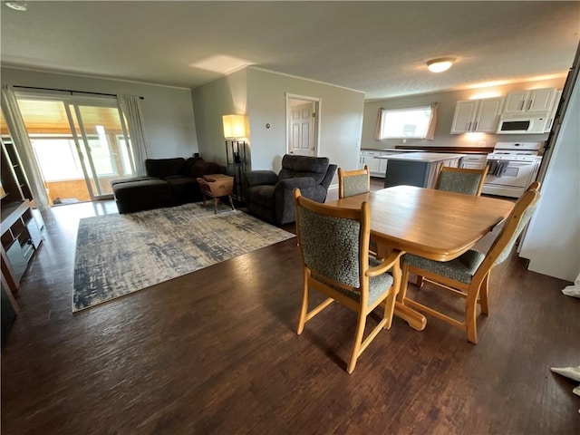 13810 Waterport Carlton Rd, Carlton, NY 14411 - dining area featuring dark wood-style flooring