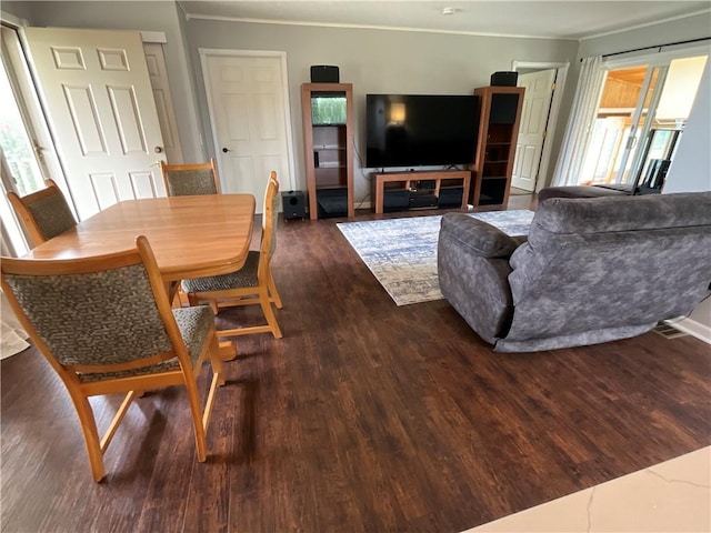 13810 Waterport Carlton Rd, Carlton, NY 14411 - dining room featuring wood finished floors and ornamental molding